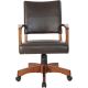 OSP Home Furnishings Wood Bankers 5-Pointed Star Wood and Steel Office Chair - Espresso