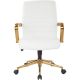 OSP Home Furnishings Baldwin 5-Pointed Star Faux Leather Office Chair - White