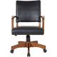 OSP Home Furnishings Wood Bankers 5-Pointed Star Wood and Steel Office Chair - Black