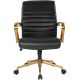 OSP Home Furnishings - Baldwin 5-Pointed Star Faux Leather Office Chair (Black)