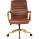 OSP Home Furnishings Baldwin 5-Pointed Star Faux Leather Office Chair - Saddle