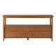 Simpli Home - Warm Shaker Rectangular Rustic Wood 4 Drawer Console Table - Light Golden Brown