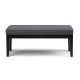 Simpli Home - Lacey Rectangular Contemporary Linen Fabric/Engineered Wood Bench Ottoman - Slate Gray
