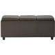 Simpli Home - Avalon Rectangular Contemporary Polyurethane Faux Leather Ottoman w/ Inner Storage - Chocolate Brown