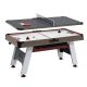 Hall of Games - 66 inch Air Powered Hockey Table and Tennis Top - Wood Grain/Red