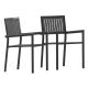 Alamont Home - Harris Indoor/Outdoor Patio Club Chair with Poly Resin Back and Seat Slats-2 Pack - Black