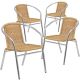 Alamont Home - Lila Patio Chair (set of 4) - Aluminum and Beige