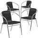 Alamont Home - Lila Patio Chair (set of 4) - Aluminum and Black