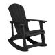 Alamont Home - Savannah Adirondack Style Poly Resin Wood Rocking Chair for Indoor/Outdoor Use - Gray - Black