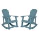 Alamont Home - Savannah Adirondack Poly Resin Rocking Chairs for Indoor/Outdoor Use in - 2 Pack - Sea Foam