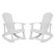 Alamont Home - Savannah Adirondack Poly Resin Rocking Chairs for Indoor/Outdoor Use in - 2 Pack - White