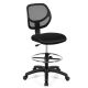 Costway Mesh Drafting Chair Mid Back Office Chair Adjustable Height w/Footrest Armless - Black