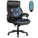 Costway Big and Tall Office Chair 500lbs with 6-Point Massage Wide Seat & Padded Armrests - Black