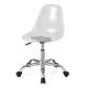 Costway Rolling Acrylic Armless Office Chair Swivel Vanity Chair Adjustable Height - Clear