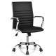 Costway PU Leather Office Chair High Back Conference Task Chair w/Armrests - Black