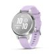 Garmin - Lily 2 Active GPS Smartwatch 33 mm Anodized Aluminum - Silver with Purple Jasmine Silicone Band