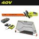 RYOBI 40V 24 in. Cordless Battery Hedge Trimmer with Debris Collector and 2.0 Ah Battery and Charger RY40HG01K-A54HG01
