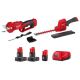 Milwaukee M12 12V Brushless Cordless Battery Powered Pruner Shears Kit w/ Hedge Trimmer, (3) Batteries, (1) Charger 2534-21-48-11-2412-2533-20