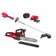 Milwaukee M18 FUEL 18V 16 in. Brushless Cordless Battery Straight Shaft String Trimmer w/ Chainsaw, 12.0 Ah FORGE Battery, Charger 3046-21HD-2727-20