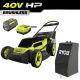 RYOBI 40V HP Brushless 20 in. Cordless Walk Behind Push Mower w/ Weatherproof, UV Resistant Cover, 6.0 Ah Battery, & Charger RY401170-ACMC02