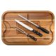 Viking - Oversized Acacia Carving Board with 3-piece Carving Set - Multicolor