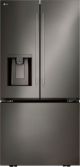 LG - Standard-Depth MAX 24.5 Cu. Ft. Smart French Door Refrigerator with Dual Ice - Black Stainless Steel