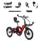 Lectric eBikes - XP Trike2 750 Foldable Long-Range eBike (Max 70mi/17mph) + Cargo Package/Support Seat/Seat Post/Headlight/Mirrors/Lock - Phoenix Red