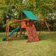 Gorilla Playsets DIY Sun Valley II Wooden Outdoor Playground Set with Slide, Rock Wall, Swing Set, Tire Swing, and Playground Equipment