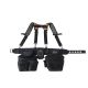 DEAD ON TOOLS Professional Carpenter's Work Tool Belt Tool Storage Suspension Rig with LoadBear Suspenders and 2 Tool Pouches in Black