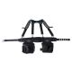 DEAD ON TOOLS Professional Electrician's Work Tool Belt Tool Storage Suspension Rig with LoadBear Suspenders and 2 Pouches in Black
