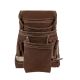 BUCKET BOSS 10 Pocket Suede Leather Work Tool Belt Pouch with Steel Hammer Loop and Tape Measure Holder
