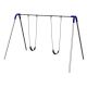 Ultra Play Playground Single Bay Commercial Bipod Swing Set with Strap Seats and Blue Yokes