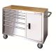 Husky 46 in. 5-Drawer and 1-Door Stainless Steel Mobile Workbench