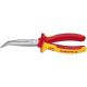 KNIPEX 8 in. 1000-Volt Insulated Angled Long Nose Pliers with Cutter