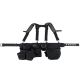 DEAD ON TOOLS Ballistic Framers Work Tool Belt Tool Storage Suspension Rig with LoadBear Suspenders and 3 tool Pouches in Black