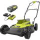 RYOBI 40V 18 in. 2-in-1 Cordless Battery Walk Behind Push Lawn Mower with 4.0 Ah Battery and Charger