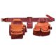 SITE GEAR 16 in. 15-Pocket 4-Piece Leather Pro Framer's Combo Tool Belt in Brown