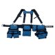 BUCKET BOSS 3-Bag Framer's Suspension Rig Work Tool Belt with Suspenders in Royal Blue