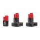 Milwaukee M12 12-Volt Lithium-Ion 6 Ah/4 Ah/2 Ah Extended Capacity Battery Packs (3-Batteries)