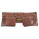 Graintex Brown 11-Pocket Suede Leather Tool Apron with 2 in. Webbing Belt