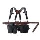 DEAD ON TOOLS Leather Hybrid Weather-Resistant Tool Belt with Suspenders in Black