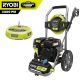 RYOBI 3200 PSI 2.3 GPM Cold Water 196cc Kohler Gas Pressure Washer and 15 in. Surface Cleaner