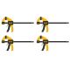 DEWALT 12 in. 300 lbs. Trigger Clamp with 3.75 in. Throat Depth (4 Pack)