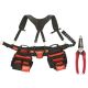 Milwaukee General Contractor Work Waist Tool Belt with Suspension Rig and 6-in-1 Wire Pliers