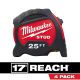 Milwaukee 25 ft. x 1.3 in. Gen II STUD Tape Measure with 17 ft. Reach (4-Pack)