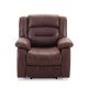 Clihome Brown PU Leather Heated Massage Chair Recliner Ergonomic Lounge Sofa with 8-Vibration Points