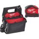 Milwaukee 15-Pocket Electricians Tool Pouch with Quick Adjust Belt and 25 ft. Compact Auto Lock Tape Measure