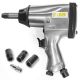 Stark 1/2 in. Drive Air Impact Wrench Gun Extended Anvil with (3) Socket Set