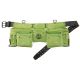 Graintex 11-Pocket Suede Leather Tool Apron in Lime Green with 2 Hammer Holders and Suspender Hooks