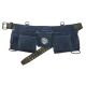 Graintex 11-Pocket Suede Leather Tool Apron in Navy Blue with 2 Hammer Holders and Suspender Hooks